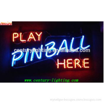 play pinball here neon bar sign